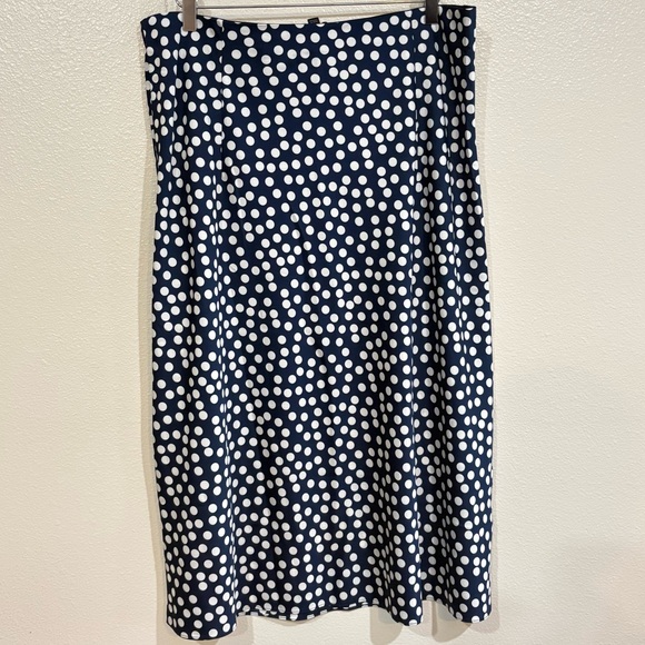 J.Crew Pull-On Silky Slip Skirt in Navy Dots Soft Grunge 1990s Size XL NWT - Picture 5 of 11